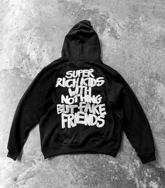 SUPER RICH KIDS - BLACK HOODIE